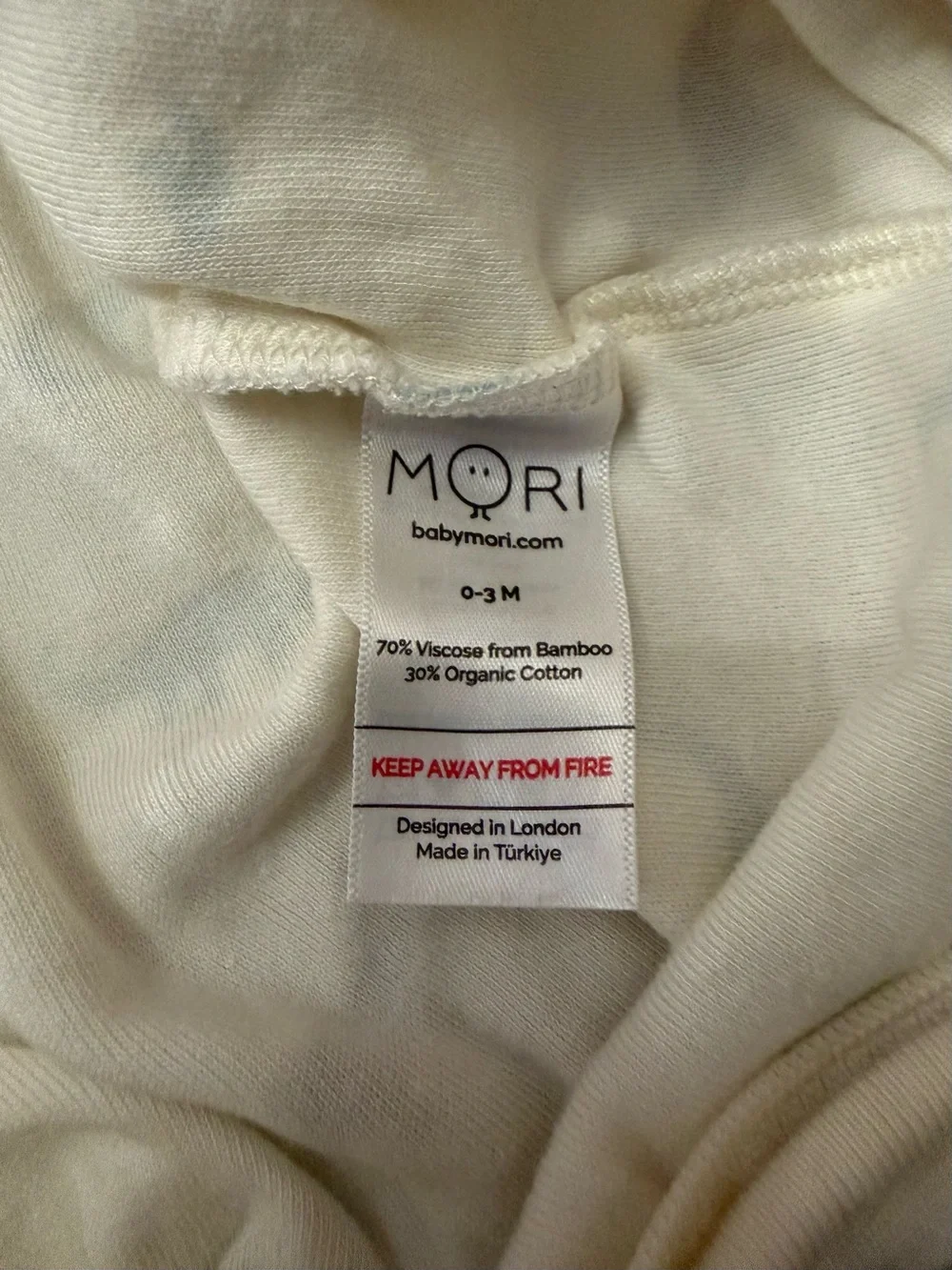 MORI Baby Footed Sleeper 0-3 Months Bamboo Organic Cotton Dinosaur Zip Pajamas
